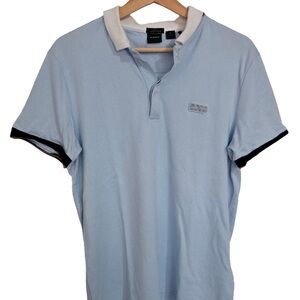 Boss Blue and White Polo Shirt with Classic Design